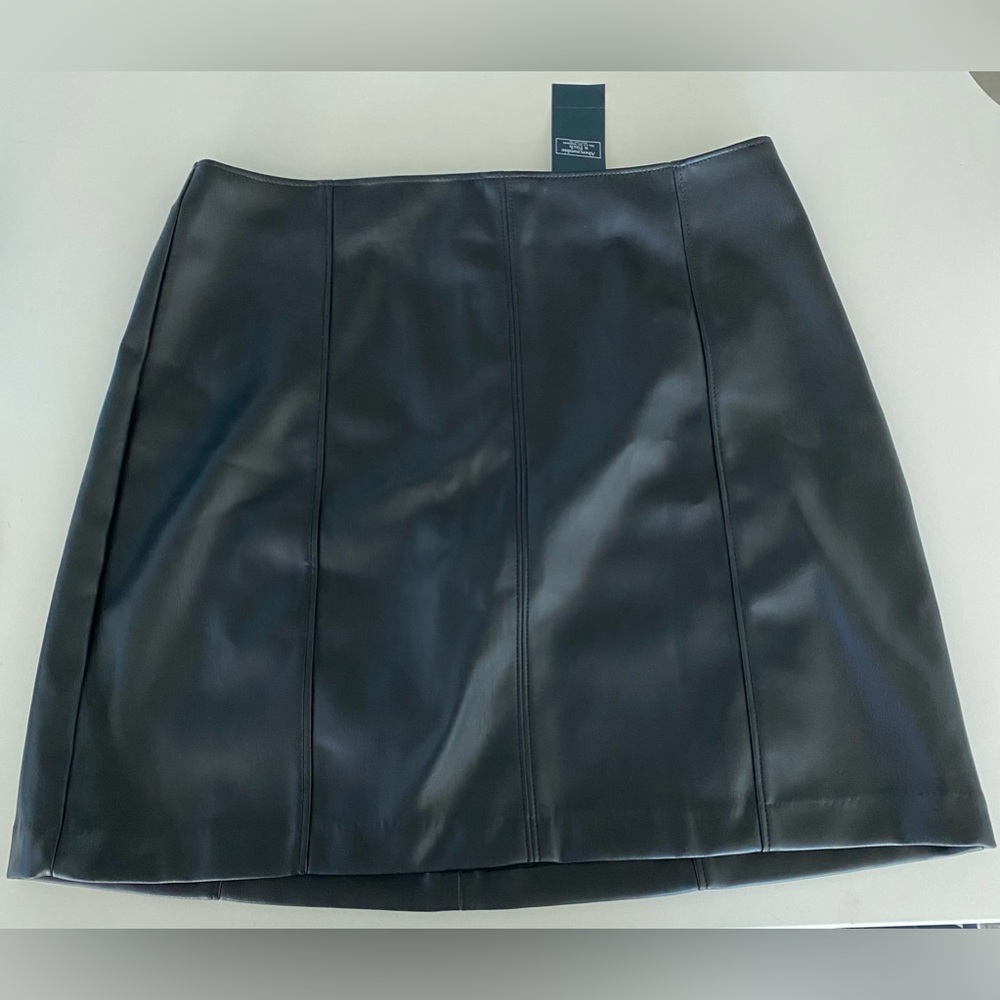 Abercrombie and Fitch black vegan leather skirt
